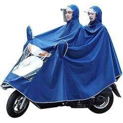 Ibluelover Unisex Double Bike/Ebike/Motorcycle/Scooter Cycling Jacket Poncho Raincoat Cape