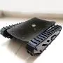 Smart Robot Metal Tank Chassis Kit with 2pcs Pure Rubber Tracks for Arduino, 10kg Large Load Remote Control Crawler Tank Chassis Platform T007 Off-road Vehicle and 12V A58SW-555 Motor for Adults Teens