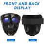 PiscatorZone Motorcycle Goggles Skull Face Mask Paintball Ski&Riding Halloween