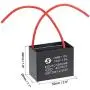 uxcell Ceiling Fan Capacitor CBB61 16uF 450V AC 2 Wires Metallized Polypropylene Film Capacitor 52x40x28mm for Electric Fan Pump Motor Generator 3Pcs