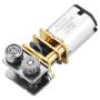 DC 12V Metal Gearwheel Gear Motor, 11RPM N20 Right Angle Metal Gearbox Micro Gear Motor for DIY RC Toys GM12YN20-3DP