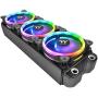 Thermaltake Riing Trio 140mm 16.8 Million RGB Color (Alexa, Razer Chroma) Software Enabled 3 Light Rings 30 Addressable LED 9 Blades Hydraulic Bearing Case/Radiator Fan, 3 Pack, CL-F077-PL14SW-A