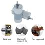 555 High Torque Micro Brush DC Motor Low Speed Gear Reduction Motor Eccentric Shaft Gearbox Diameter 37mm High Torque All Metal Gear Electric Micro Gear Motor(24 Volt, 200RPM)