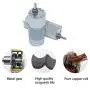 555 High Torque Micro Brush DC Motor Low Speed Gear Reduction Motor Eccentric Shaft Gearbox Diameter 37mm High Torque All Metal Gear Electric Micro Gear Motor (24 Volt, 100RPM)
