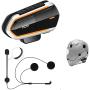 Motorcycle Bluetooth Headset, Helmet Communication System, Motorcycle Walkie-Talkie Helmet Intercom Heaphones with Mic/Automatic Answer/HD Music (intercom-BE6)