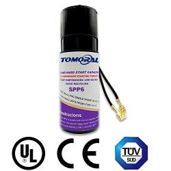 TOMORAL SPP6 Hard Start Kit for Air Conditioner PTC Relay Start Capacitor with 500% Increase Starting Torque Suitable for RV Vent Booster Fan HVAC Compressor Motor etc.