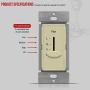 ENERLITES 3 Speed in-Wall Ceiling Fan Control, Slide Switch, 120VAC, 2.5A, Single-Pole, No Neutral Wire Required, 17000-F3-I-F, Ivory