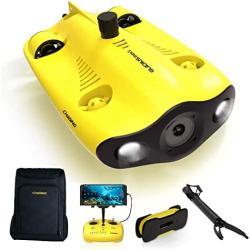 Chasing gladius MINI S Upgraded Professional Underwater Drone Set, With 4k Resolution + Eis Anti-shake Camera, Remote Control And App Remote Control, Support Multiple Mounts, Prevent Motor Jams Patent Technology, 4 Hours Runtime, Dive To 330ft Underwater 