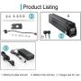 Jieoto Ebike Battery 48V 36V 10AH 13Ah Replacement Lithium Battery Pack for 750W 500W 350W 250W Electric Bike Folding Bike Bicycles Motor with Charger