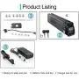 Jieoto Ebike Battery 36V 15AH/20AH 48V 12.5AH/15AH Lithium Battery Pack with Charger and Safety Lock for Folding Bike, Electric Bike 250W 300W 350W 500W 750W 1000W Motor