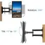 KDG RV TV Mount for Most 13-45 inch TV, Lockable RV TV Wall Mount for Camper Trailer Motor Home, Full Motion Wall Mount Bracket, Swivel Tilt Extension Rotation, Max VESA 200x200mm, up to 55lbs (Black)