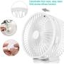 Mywill 8-Inch Portable Fan with Remote Control Timer Power Bank and Night Light, 30 Working Hours USB Rechargeable Fan, 12 Speeds with Multi Natural Wind, for Home Baby Office Outdoor Camp Golf Yoga Travel Use, Power Failure Emergency Use (White)