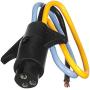 attwood 7647-7 Heavy-Duty Trolling Motor Connector, Male Plug, Motor Side, 6-Inch Harness with Butt Connectors, 10-Gauge Wire, One Size (7647-5)