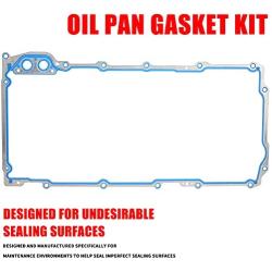 ORAEVY Oil Pan Gasket Set ， Compatible with 4.8L 5.3L 6.0L 6.2L Chevy Silverado Suburban Tahoe Trailblazer GMC Sierra Yukon Cadillac Escalade - Replace 12612350 OS30693R