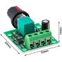PAGOW DC Motor Speed Controller 12v , Low Voltage PWM 1083BK 1803B Adjustable Driver Switch with Control Knob 1.8v 3v 5v 6v 7.2v 12v 2A 30W (2 PCS)