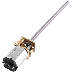 DC 6V Gear Motor with Long M355MM Lead Screw Thread Output Shaft 30/60/100/150/200/300/400/500RPM(6V 60RPM)