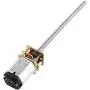 Walfront DC 6V Mini Micro Electric Gear Motor High Torque 30RPM~500RPM, Long Output Shaft (55mm x M3 Threaded Rod)(6V 300 RPM)