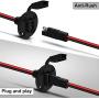 Trolling Motor Plug and Receptacle - iGreely 2Pack Weatherproof SAE Socket Sidewall Port, SAE Quick Cable Connect Solar Panel Mount for Motorcycle RV Marine Boat Car DIY and More 12AWG 1ft/30cm