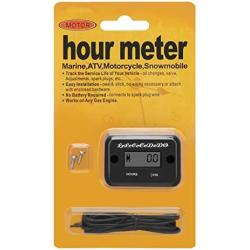 LoLoCoCoDoDo HM1 Inductive Hour Meter for Gas Engine Lawn Mower Dirt Bike Motorcycle Motocross Snowmobile Karting Marine ATV Boat Outboard Motor Generator Waterproof Hour Meters