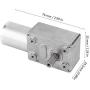 DC 12/24V Brushless Worm Motor Speed Reduction Gear Motor for Robots Locks DIY, Gear Motor 4~150Rpm (12V 23RPM)