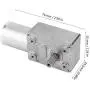 DC 12/24V Brushless Worm Motor Speed Reduction Gear Motor for Robots Locks DIY, Gear Motor 4~150Rpm (12V 18RPM)