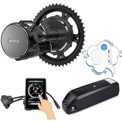 BAFANG Mid Motor with GPS Battery : 48V 750W 1000W 500W Motor with AirTag Battery (Optional) 20Ah 18Ah 17.5Ah, BBS02 BBS03 HD Mid Drive Kit with GPS Tracker for Electric Bike, 8Fun Conversion Kit