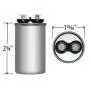 Jard 12718 35MFD X 370V ROUND Motor Run Capacitor