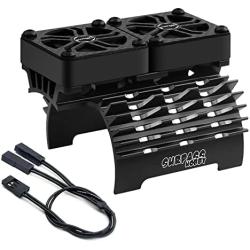 RC Motor Cooling Fans Surpass Hobby 40mm Twin Motor Fan with 5593 5692 Brushless Motor Heatsink for 1/5 1/6 RC Car 55mm 56mm Brushless Motor Update Parts