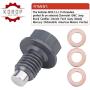 Oil Drain Plug (M12 x 1.75MM) Made of 7075 Aluminum with Neodymium Magnet Fits for Chevy GMC Jeep Buick Cadillac Lincoln Ford Mazda Mercury And More Vehicles