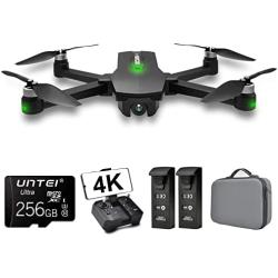 UNTEI Drones with Camera for Adults 4K, GPS Auto Return Home, Optical Flow Positioning, Brushless Motor, Headless Mode, 46Mins Flight Time