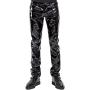 MSemis Mens Faux Leather Pants Punk 80s Rock Skinny Leggings Tight Gothic Motorcycle Biker Pants