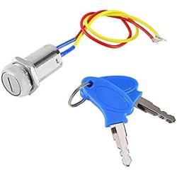 2 Wires Ignition Switch Key Starter Switch with 2 Keys On-Off for Electric Scooter ATV Moped Go Kart (1 Pack)