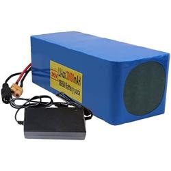 Wnicek 36V 30Ah 10S 8P E-Bike Battery Waterproof PVC Battery Pack Lithium-Ion Electric Scooters Battery Fits for 200W 350W 500W 750W Electric Bike Motor with BMS + Charger