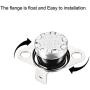 uxcell KSD301 Thermostat 145°C/293°F 10A Normally Closed N.C Adjust Snap Disc Temperature Switch for Microwave,Oven,Coffee Maker 5pcs