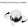 uxcell KSD301 Thermostat 145°C/293°F 10A Normally Closed N.C Adjust Snap Disc Temperature Switch for Microwave,Oven,Coffee Maker 5pcs