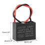 BEEYUIHF CBB61 Fan Capacitor 4.5UF 450V AC 50/60Hz 2 Wire for Fan/Ceiling Fan Motor Start Run Capacitance(Pack of 2Pcs)