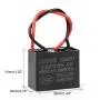 BEEYUIHF CBB61 Fan Capacitor 4.5UF 450V AC 50/60Hz 2 Wire for Fan/Ceiling Fan Motor Start Run Capacitance(Pack of 2Pcs)