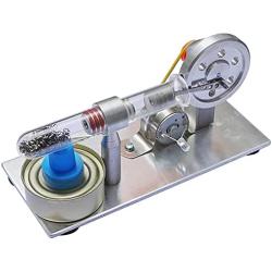 Single Cylinder Sterling Engine Model, Motor Steam Heat Education Physics Science Experiment Model Toy Kit Model Steam Power Lab Teaching Tool