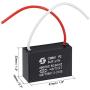 uxcell Ceiling Fan Capacitor CBB61 6uF 450V AC 2 Wires Metallized Polypropylene Film Capacitor 48x32x19mm for Electric Fan Pump Motor Generator 2Pcs