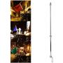 Universal Motorcycle Auto Flagpole Rear for Seat Luggage Rack Mount Flag Pole Accessory(Silver) Flag Pole Motorcycle Flagpole Luggage Rack Pole Car Flagpole Steel Flagpole Universal Flag Holder Flag