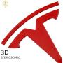 ARKOSKNIGHT Tesia T Logo 3D Badge Replacement Sticker Compatible with Tesia Model 3 X Y S Front Back Trunk T Logo Replace Emblem Stickers Accessories (Red)