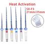 6Pcs S1-F3 Endodontics Files Heat Acticated NiTi Engine Use Super Rotary File 21mm/25mm Endo Root Canal File (25mm)