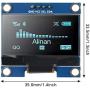 Alinan 2pcs OLED Display Module I2C 4pin 128X64 1.3 Inch Display Module SSD1106 Blue for R3 STM
