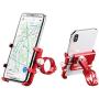 DS. DISTINCTIVE STYLE Aluminum Universal Bike Phone Mount for 31.8 mm Handlebar 360 Degree Rotatable Motorcycle Phone Holder Adjustable Cycling Phone Mount - Red
