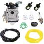 Shnile Carburetor Compatible with Gas 2 Cycle 43cc Powermate PCV43 Southland Mini Cultivator SCV43 Tiller Motor Parts Fuel Line Filter Grommet Kit