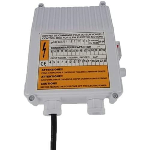 ZYIY Submersible Pumps Parts Switch Control Box 1.5KW 2HP Water Pump Accessories Controller Box 80uf 25A Capacitor Starter for Deep Well Pump
