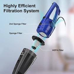 TASVAC Stick Vacuum Cleaner, 20FT Extra Long Cord, 16KPa Powerful Suction, 3 in 1 Lightweight Corded Vacuum Cleaner with HEPA Filter, 400W Handheld Vac for Pet Hair Hard Floor Home - White
