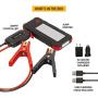 VECTOR SS6LV 1000 Peak Amp Lithium Jump Starter w/ USB-A(2.1 Amps), USB-C(3.1 Amps), Power in & Out, LED Work Light, & Heavy Duty Powder Coated Clamps