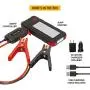 VECTOR SS6LV 1000 Peak Amp Lithium Jump Starter w/ USB-A(2.1 Amps), USB-C(3.1 Amps), Power in & Out, LED Work Light, & Heavy Duty Powder Coated Clamps