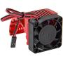 Vgoohobby Universal 42mm Aluminum Heat Sink Heatsink with 5V Cooling Fan for 1/8 RC Car 4068 4076 4274 7282 1515 Brushless Engine Motor (Red)